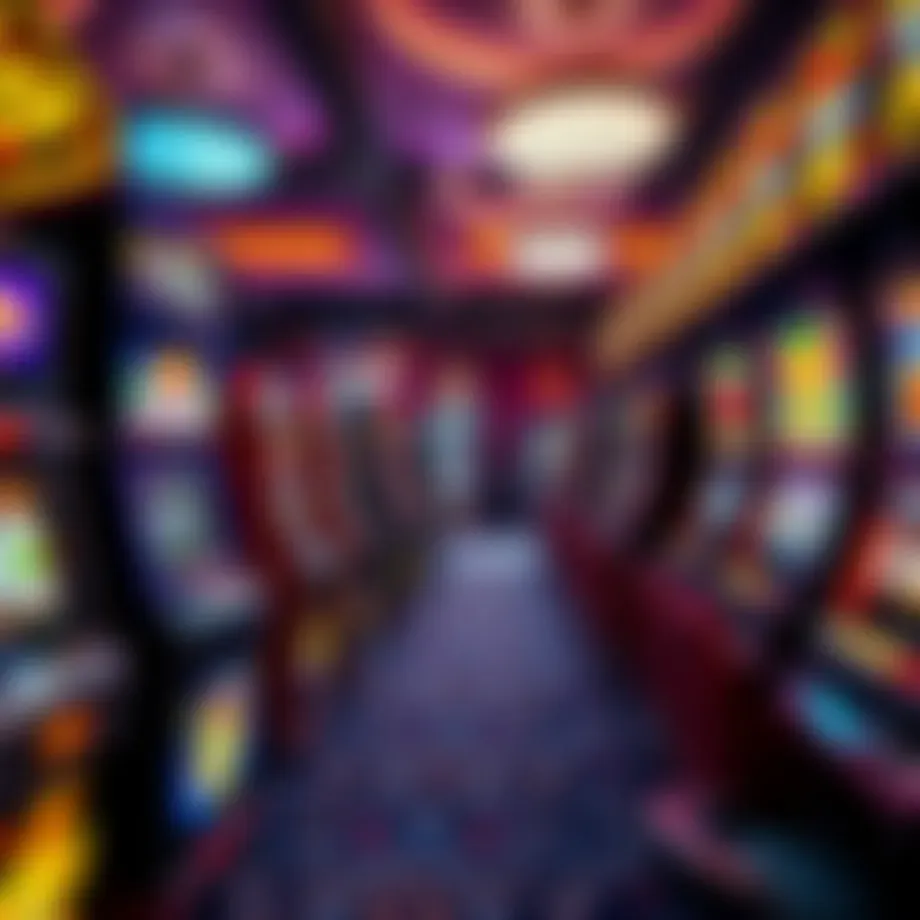 Vibrant display of various Vegas slot machines