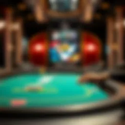 A virtual poker table showcasing Five Card Draw Poker gameplay