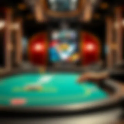 A virtual poker table showcasing Five Card Draw Poker gameplay