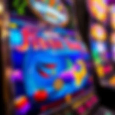 Close-up view of a fish bowl slot machine showcasing its vibrant graphics and enticing symbols.