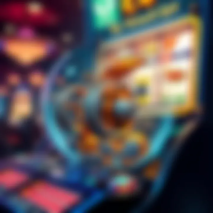 An illustration depicting the inner mechanisms of a fish bowl slot machine, highlighting its unique payout system.