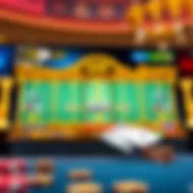 User interface of an instant play casino game