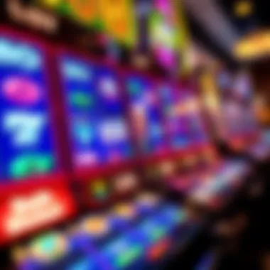 Close-up view of a slot machine interface showcasing gameplay