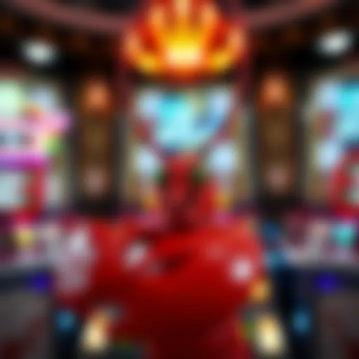 A close-up view of the Lobstermania symbols and bonus features