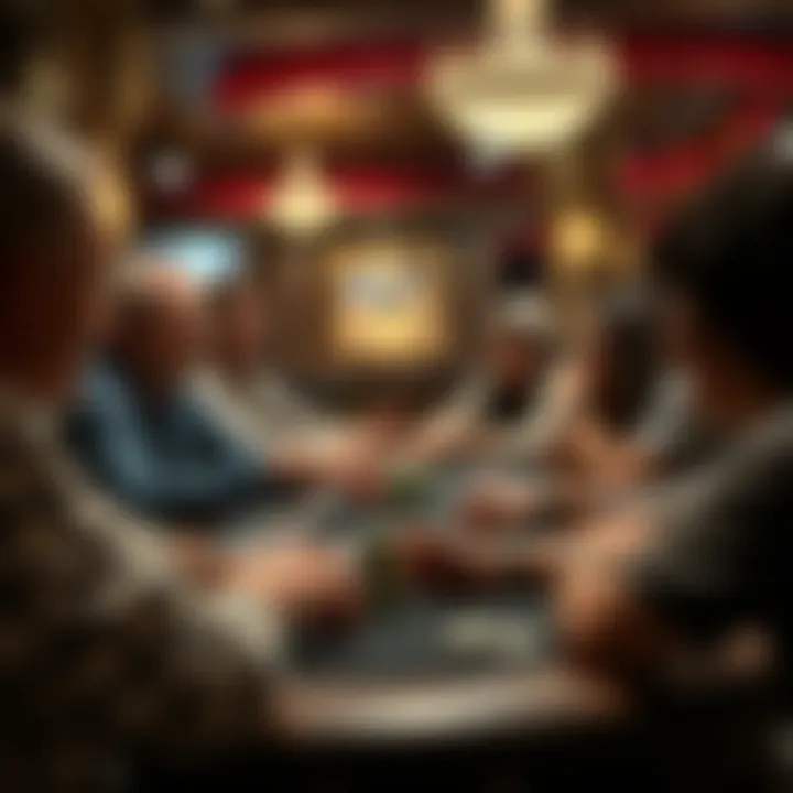 Diverse players engaging in a lively poker session