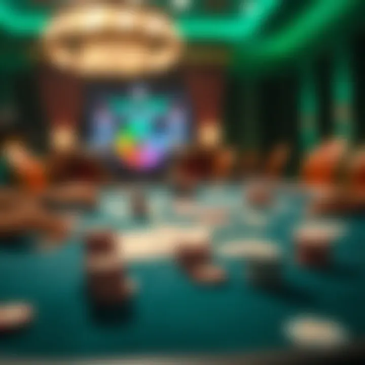 Exciting poker table setup with cards and chips