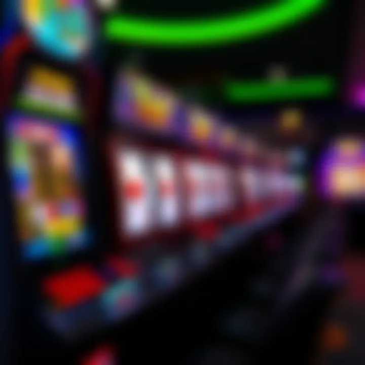 Virtual poker machine interface showcasing vibrant graphics