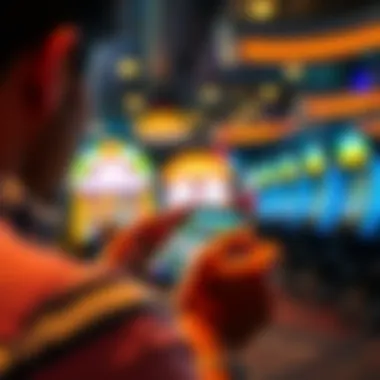 A person enjoying a free slot game on a mobile device