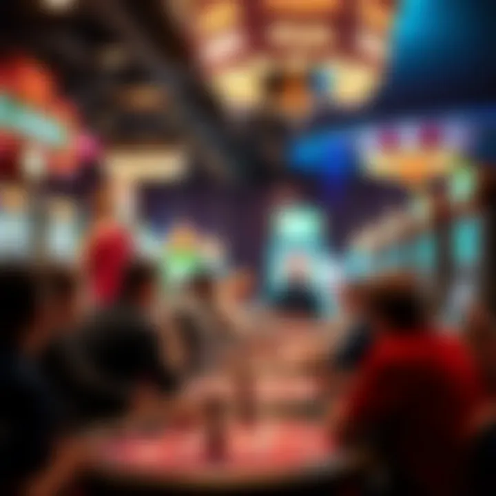 A dynamic gaming environment showcasing multiple players engaged in gameplay