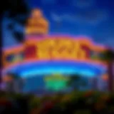 Exterior view of Golden Nugget Casino showcasing its vibrant architecture