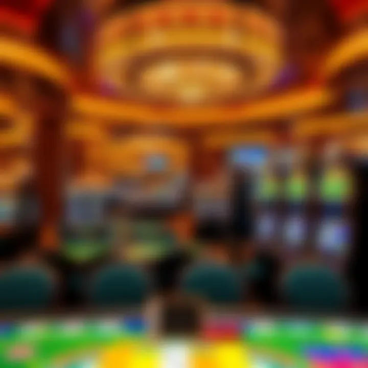 Interior shot of gaming floor filled with slot machines and gaming tables