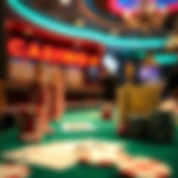 An engaging visual showcasing the benefits and challenges of internet casinos.