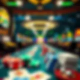 A vibrant display of various online casino games.