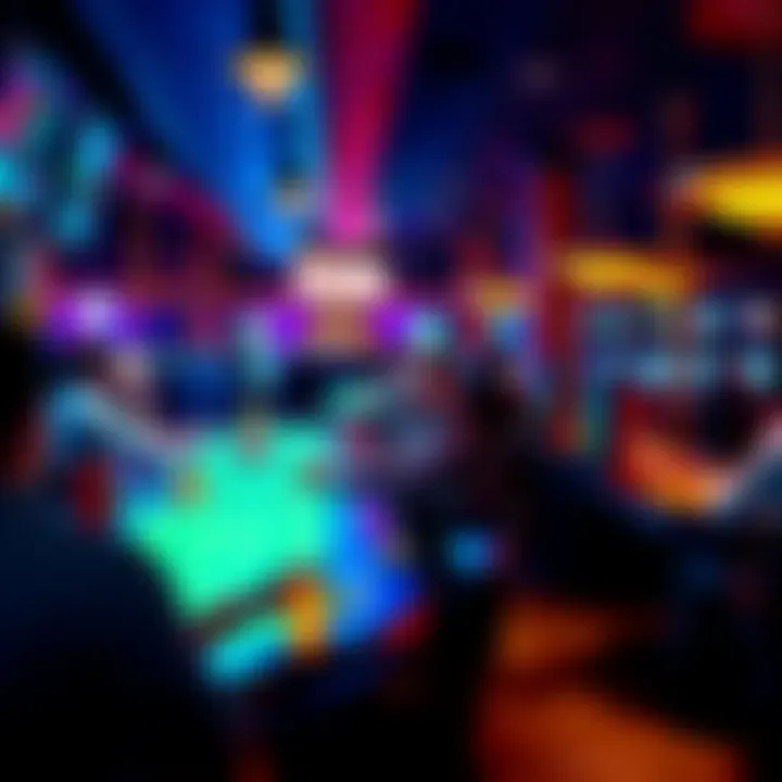 Guests enjoying a lively atmosphere at the casino's bar area