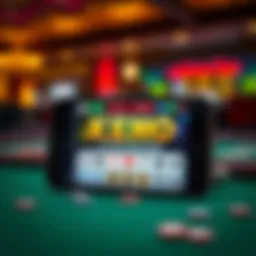 Keno game interface on a mobile device