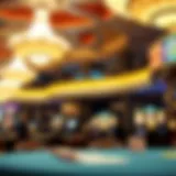 Luxurious casino lobby showcasing elegant decor and vibrant atmosphere