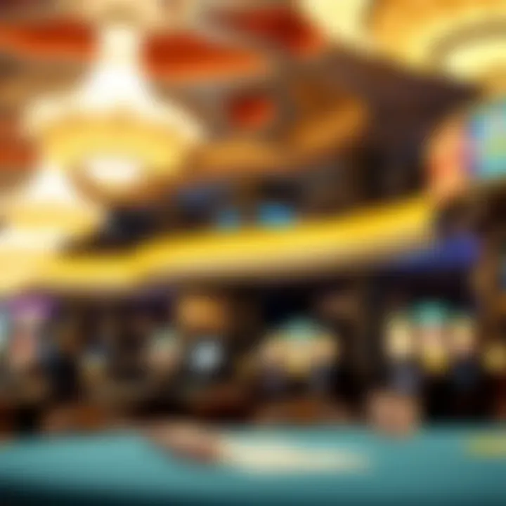 Luxurious casino lobby showcasing elegant decor and vibrant atmosphere