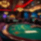 An elegant live blackjack table in a casino setting