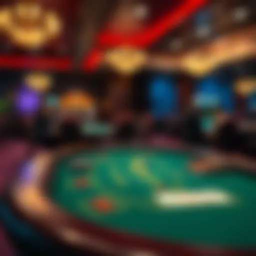 An elegant live blackjack table in a casino setting