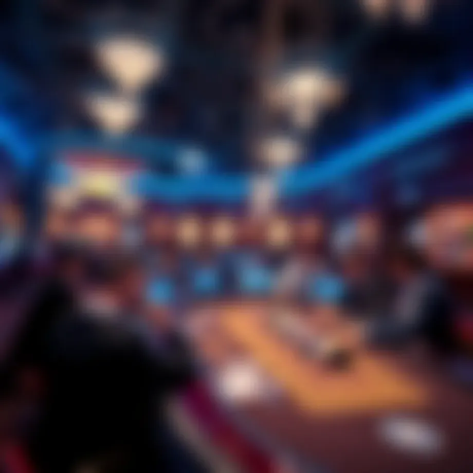 A captivating view of a live casino studio featuring professional dealers