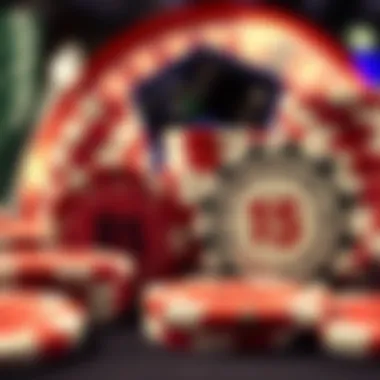 The Stakes of Casino Gaming A close-up of gambling chips representing the stakes involved in casino gaming