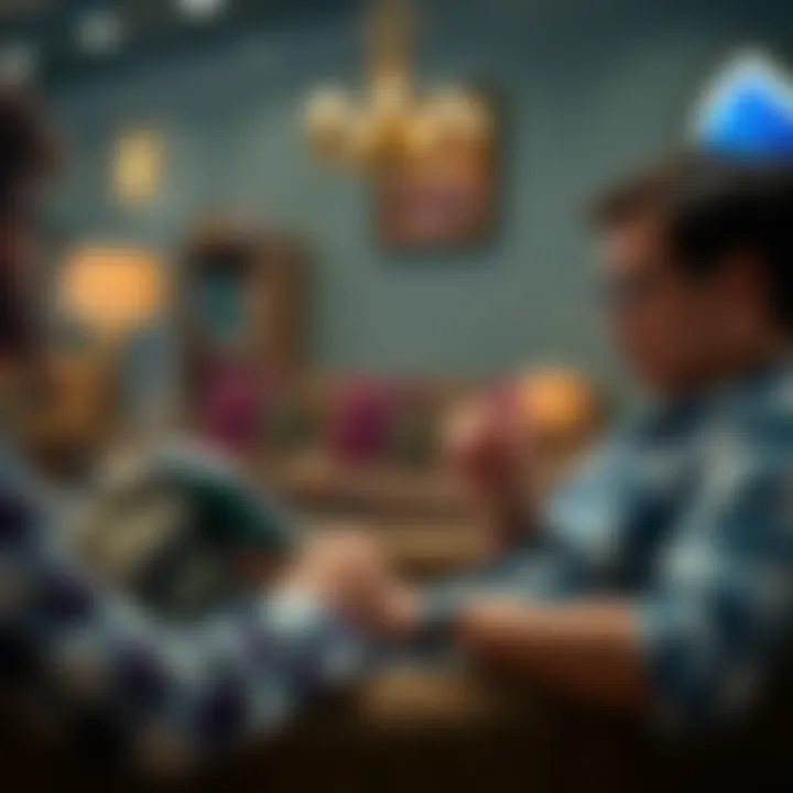 User Experience in Mobile Card Games A user enjoying a card game on a tablet in a cozy setting