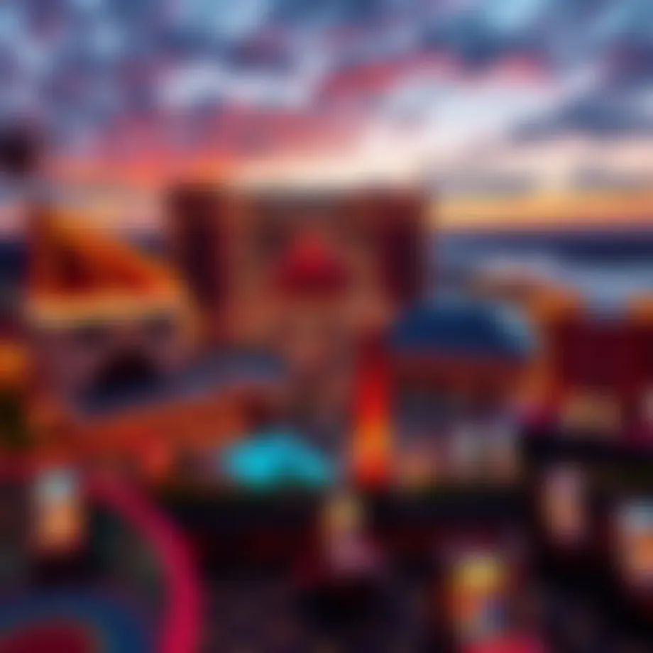 Panoramic view of Mohegan Sun Resort showcasing its architectural beauty