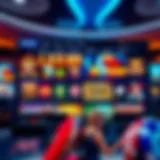 A vibrant online casino interface showcasing various games