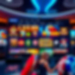 A vibrant online casino interface showcasing various games