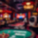 Virtual gaming environment showcasing diverse online casino games