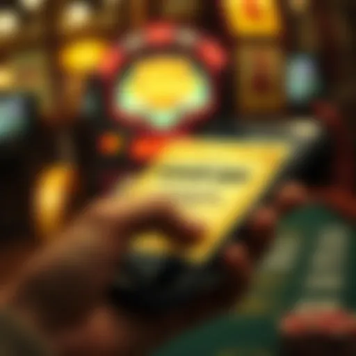 Digital scratch-off ticket on a smartphone screen