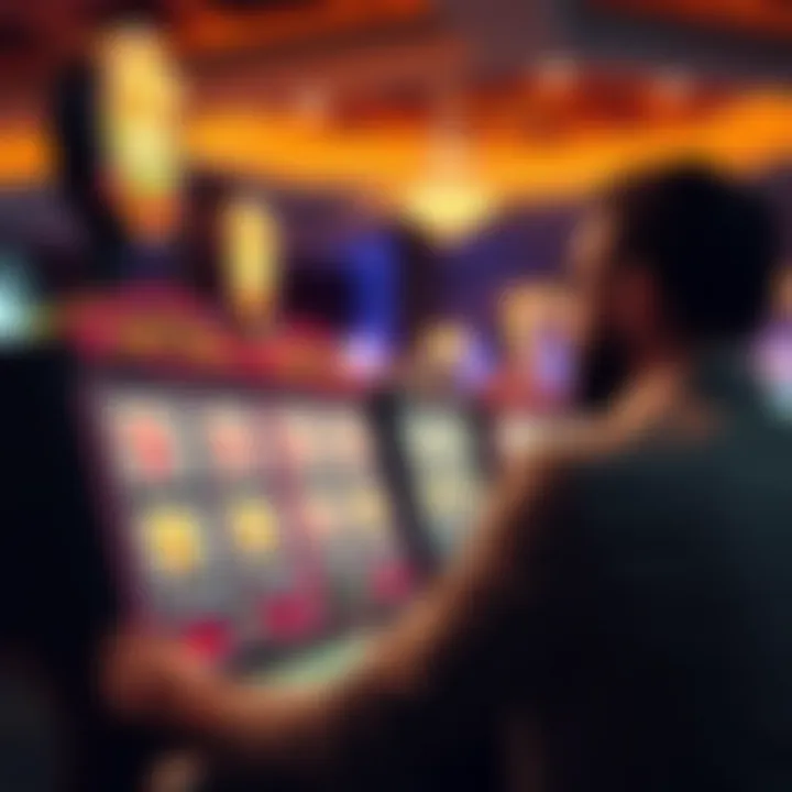 Strategic Gameplay in Slots Player engaging with slot strategy