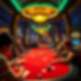 Vibrant poker table scene in a Philadelphia casino