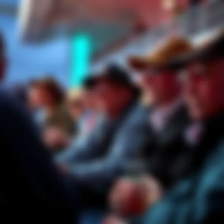 Spectators at the Racing Event Spectators enjoying a live racing event