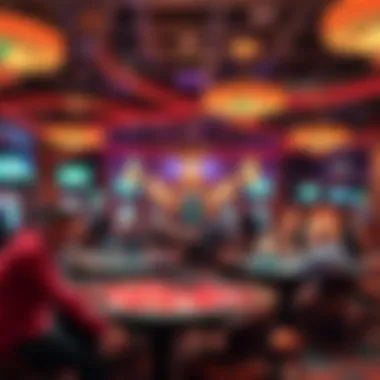 Exciting atmosphere of Rivers Casino showcasing poker tables and players