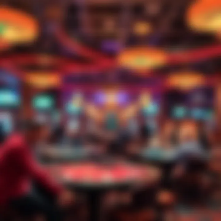 Exciting atmosphere of Rivers Casino showcasing poker tables and players