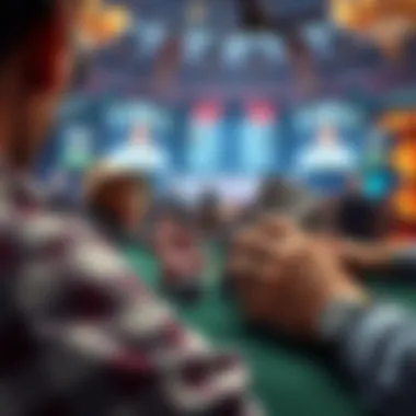 Illustration depicting strategic gameplay in poker