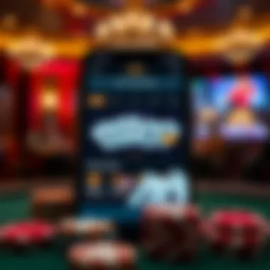 User interface showcasing the features of a poker championship app