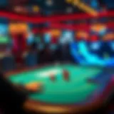 A virtual poker table showcasing FanDuel's interface