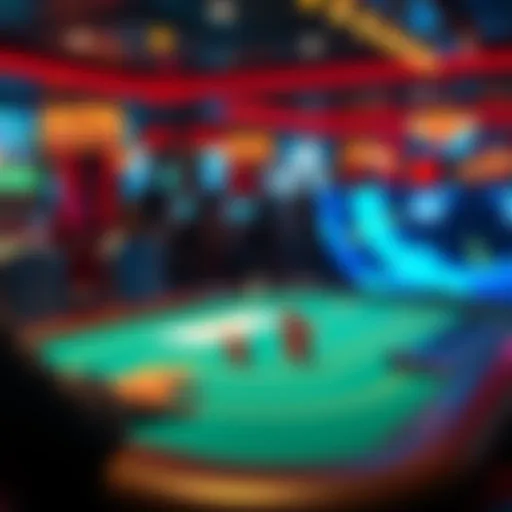 A virtual poker table showcasing FanDuel's interface