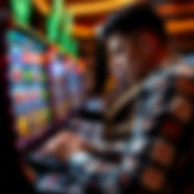 A player engaging with an online slot game