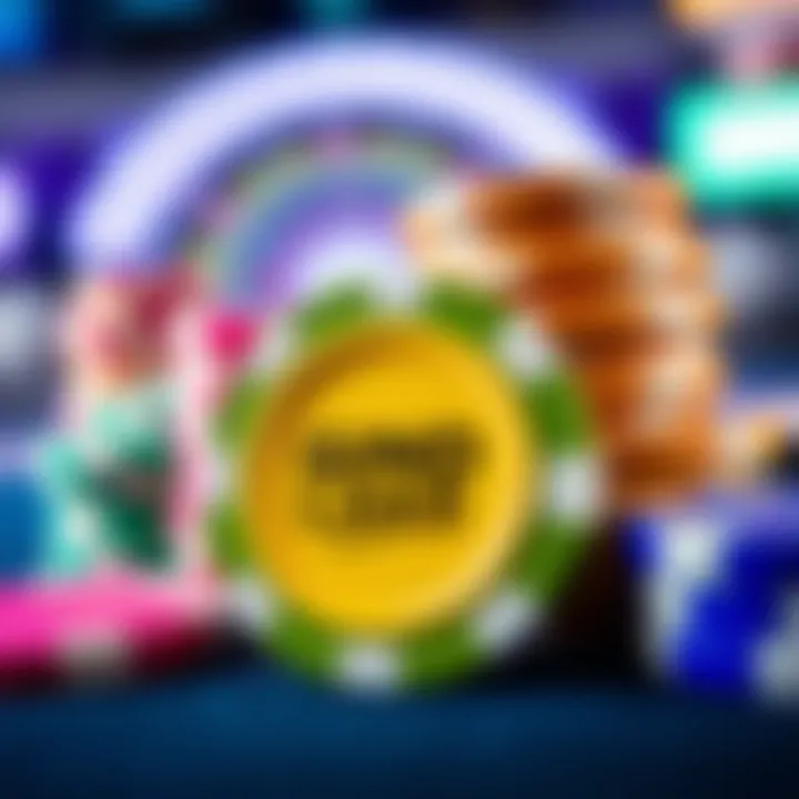 An array of colorful casino chips symbolizing the potential rewards linked to promo codes.