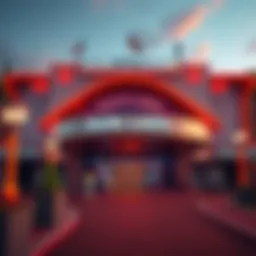 A vibrant and inviting view of Gun Lake Casino's entrance, showcasing its welcoming atmosphere.