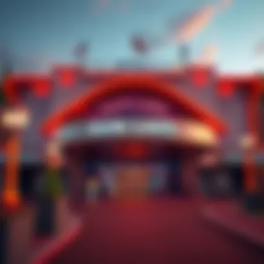 A vibrant and inviting view of Gun Lake Casino's entrance, showcasing its welcoming atmosphere.