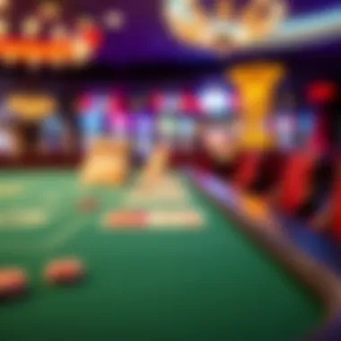 Close-up of a gaming table with promo code signage, illustrating the integration of promotions into gameplay.