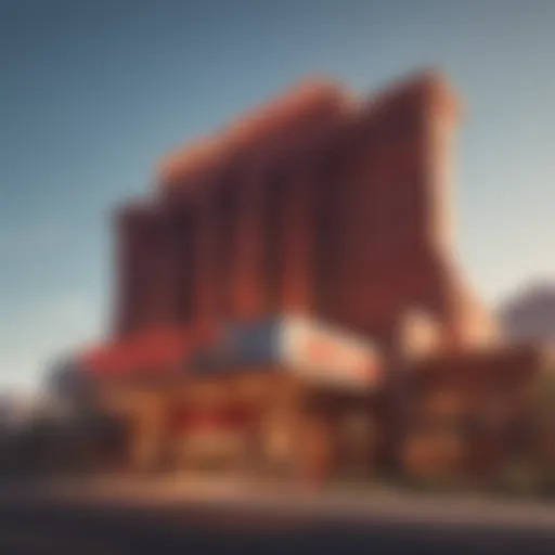 Vibrant exterior view of Red Rock Casino