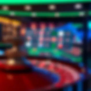 A digital screen showing the various types of online roulette games available.