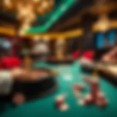 A serene and responsible gambling setting promoting awareness