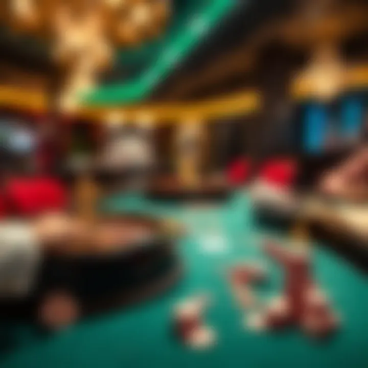 A serene and responsible gambling setting promoting awareness