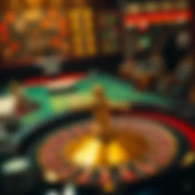 A strategic betting layout for roulette with various betting options